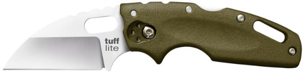 Picture of Cold Steel CS20LTG Tuff Lite  2.50" Folding Clip Point Plain AUS-8A SS Blade/OD Green Griv-Ex Handle Includes Pocket Clip