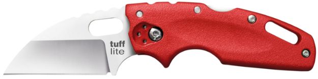 Picture of Cold Steel CS20LTR Tuff Lite  2.50" Folding Clip Point Plain AUS-8A SS Blade/Red Griv-Ex Handle Includes Pocket Clip