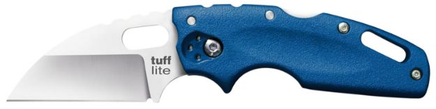 Picture of Cold Steel CS20LTB Tuff Lite 2.50" Folding Sheepsfoot Plain AUS-8A SS Blade/Blue Griv-Ex Handle Includes Belt Clip