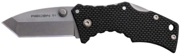 Picture of Cold Steel CS27DT Recon 1 Micro 2" Folding Tanto Plain Stonewashed 4034 SS Blade/ Black Griv-Ex Handle Includes Pocket Clip