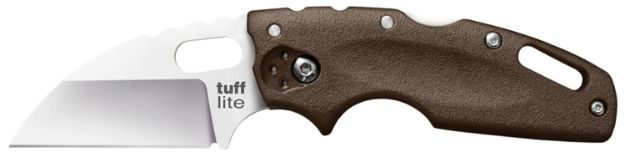 Picture of Cold Steel CS20LTF Tuff Lite  2.50" Folding Sheepsfoot Plain AUS-8A SS Blade/Flat Dark Earth Griv-Ex Handle Includes Pocket Clip