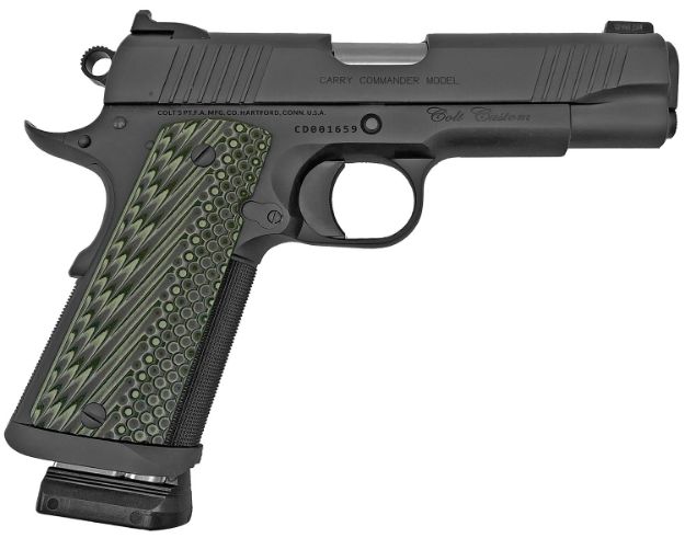 Picture of Colt Mfg O4042CS Limited 1911 Custom  Carry 9mm Luger 7+1 4.25" Black National Match Barrel, Decobond Smoke Gray Serrated Steel Slide & Frame w/Beavertail, Gray G10 Grip, Ambidextrous