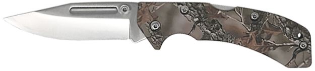 Picture of AccuSharp 713C Lockback  3" Folding Clip Point Plain Stainless Steel Blade/Camo G10 Handle Includes Allen Wrench