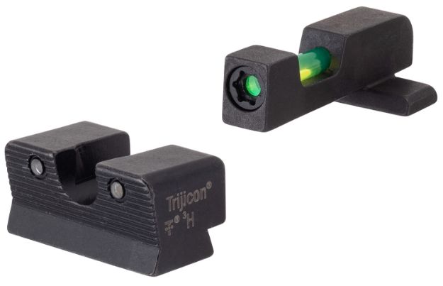 Picture of Trijicon 601116 DI Night Sight Set  Green/Tritium/Fiber Optic Front Sight-Green Tritium Black Outline Rear Sight Springfield Armory XD/XD-M/XD Mod.2