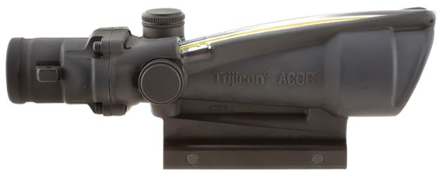 Picture of Trijicon 100146 ACOG  Matte Black 3.5x35mm Illuminated Amber Chevron .223/5.56 BDC Reticle