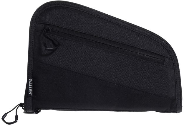 Picture of Allen 7749 Auto-Fit 2.0 Handgun Case Thick Foam Padding w/Knit Interior, Exterior Pocket & Black Finish for Compact Semi-Autos 9" L