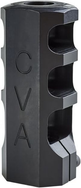 Picture of CVA AC1726 Muzzle Brake  Black Nitride with 3/4"-24 tpi Threads for 50 Cal CVA Paramount, Accura LR-X, Accura MR-X