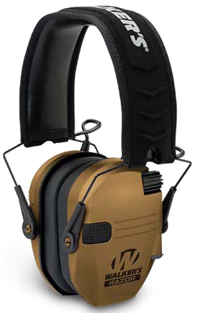 Picture of Walker's GWPRSEMBB Razor Slim Electronic Muff 23 dB Over the Head Battle Brown/Black Polymer