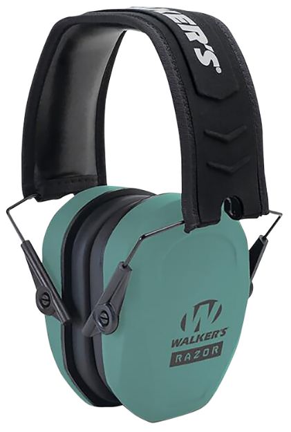 Picture of Walker's GWPRSMPASTL Razor Slim Passive Muff 27 dB Over the Head Teal/Black Polymer