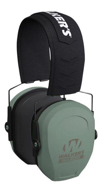 Picture of Walker's GWPRSMPASSGN Razor Slim Passive Muff 27 dB Over the Head Sage Green/Black Polymer