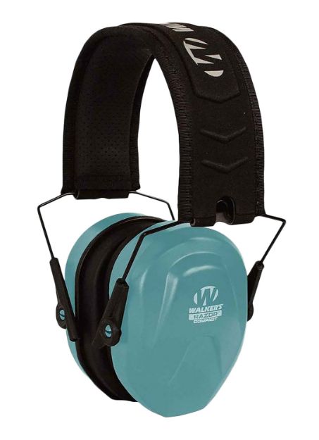 Picture of Walker's GWPCRPASTL Razor Compact Passive Muff 24 dB Over the Head Teal/Black Polymer Fits Youth/Women