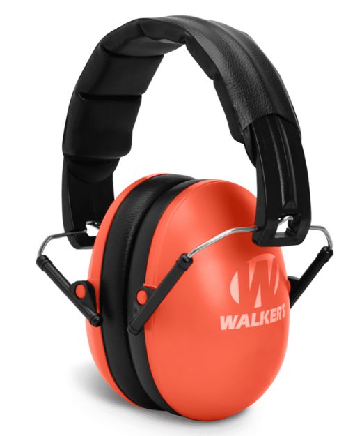 Picture of Walker's GWPYWFM2COR Folding Muff  23 dB Over the Head Coral/Black Polymer Fits Youth/Women