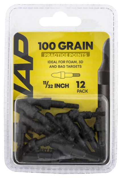 Picture of NAP NAP60P3DP1132 3D Practice Points Field Tips Fixed 100 GR Black/ 12 Pack