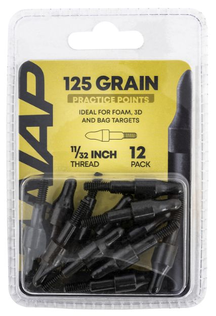 Picture of NAP NAP60P3DP1132X 3D Practice Points Field Tips Fixed 125 GR Black/ 12 Pack