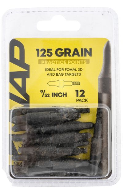 Picture of NAP NAP60P3DP932X 3D Practice Points Field Tips Fixed 125 GR Black/ 12 Pack