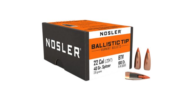 Picture of Nosler 39510 Ballistic Tip  22Cal 40gr Spitzer Point 100/Box