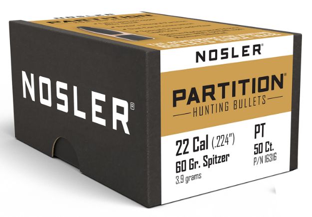 Picture of Nosler 16316 Partition  22Cal 60gr Partition Spitzer 50/Box