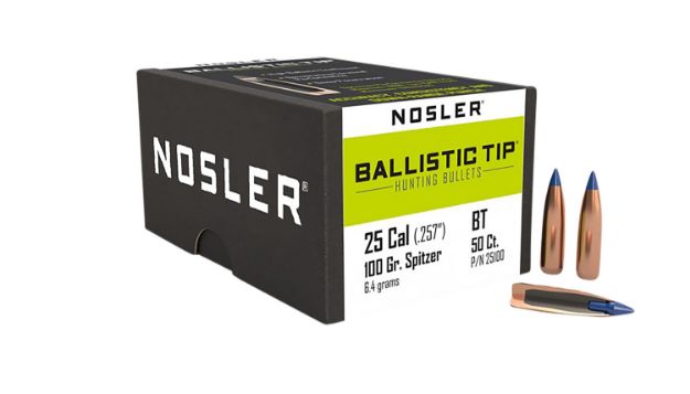 Picture of Nosler 25100 Ballistic Tip  25Caliber 100gr Spitzer 50/Box