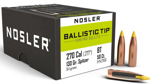 Picture of Nosler 27130 Ballistic Tip  270Caliber 130gr Spitzer 50/Box