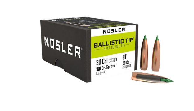 Picture of Nosler 30180 Ballistic Tip  30Cal 180gr Spitzer 50/Box