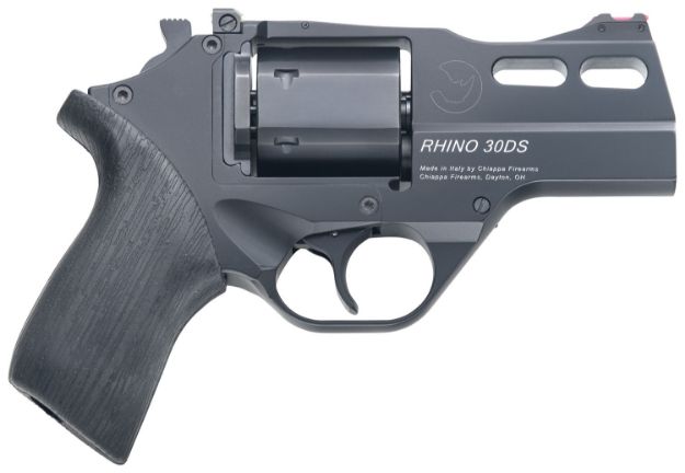 Picture of Chiappa Firearms CF340289 Rhino 30SAR *CA Compliant Small Frame 357 Mag 6 Shot, 3" Black Anodized Steel Barrel, Blued Cylinder, Black Anodized Aluminum Frame, Black Rubber Grip, Concealed Hammer