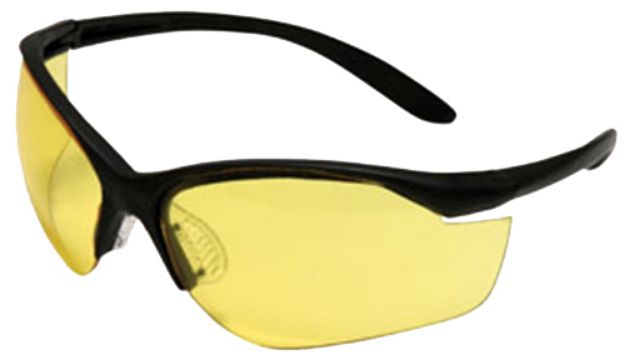 Picture of Howard Leight R01536 Uvex Vapor II Shooting Glasses Adult Amber Lens Anti-Fog Polycarbonate Black Frame