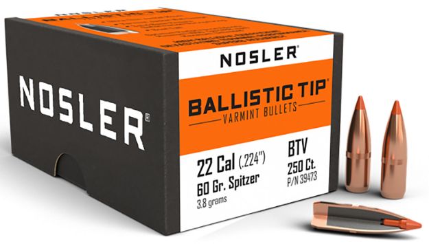 Picture of Nosler 39473 Ballistic Tip  22Cal 60gr Ballistic Tip Varmint 250/Box