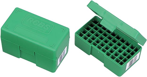 Picture of RCBS 86902 Ammo Box  for Medium Rifle Green Plastic