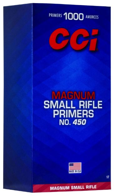 Picture of CCI 0017 Magnum Rifle No. 450 Small Magnum Rifle Multi Caliber 1000/Box