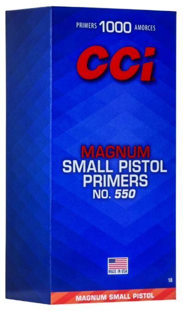 Picture of CCI 0018 Magnum Pistol No. 550 Small Pistol Multi Caliber Handgun 1000/Box