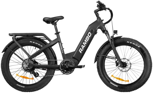 Picture of Rambo Bikes SAV20BK The Savage 2.0 Step Thru Black Shimano High Performance 8 Speed 750W-1000W Rambo Hub Motor Up to 30MPH Speed