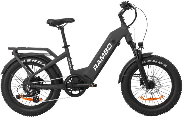 Picture of Rambo Bikes ROO30BK Rooster 3.0  Matte Black 750W Rambo Hub Motor Motor Up to 30MPH Speed