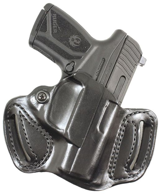 Picture of DeSantis Gunhide 086BA1ZZ0 Mini Slide  Black Leather Fits Rost Martin RMIC Belt Loop Mount Right Hand