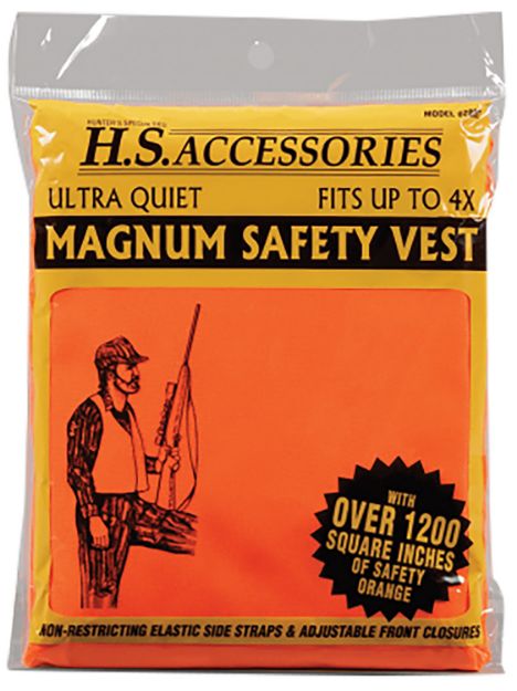 Picture of Hunters Specialties HS02002 Safety Vest Magnum Fits up to 4XL Chest Orange