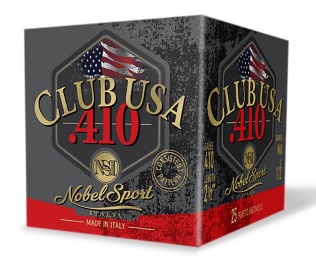 Picture of Nobel/eurosports Llc ANS4128  Club USA 410Gauge 2.50" 1/2oz 8Shot 25 Per Box/10 Case