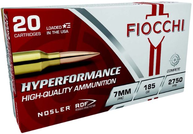 Picture of Fiocchi 7PRCRD Hyperformance Match 7mmPRC 185gr Nosler Reduced Drag Factor 20 Per Box/10 Case