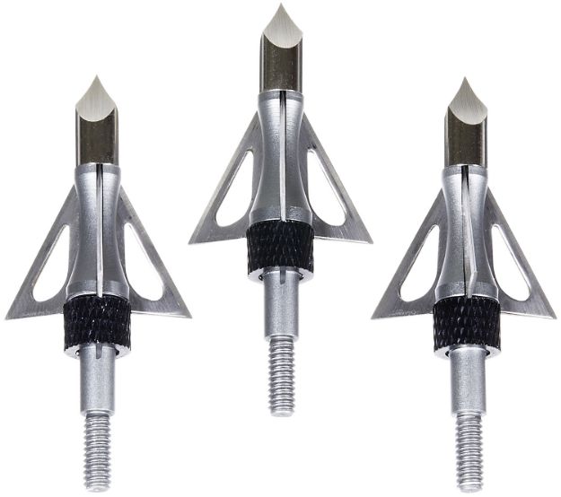 Picture of Allen 14635 Impact Fixed Blade Broadhead Stainless Steel Blades Silver 3 Pack