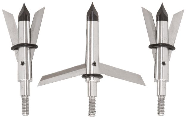 Picture of Allen 14674 Tomahawk Expandable Broadhead Stainless Steel Blades Silver 3 Pack