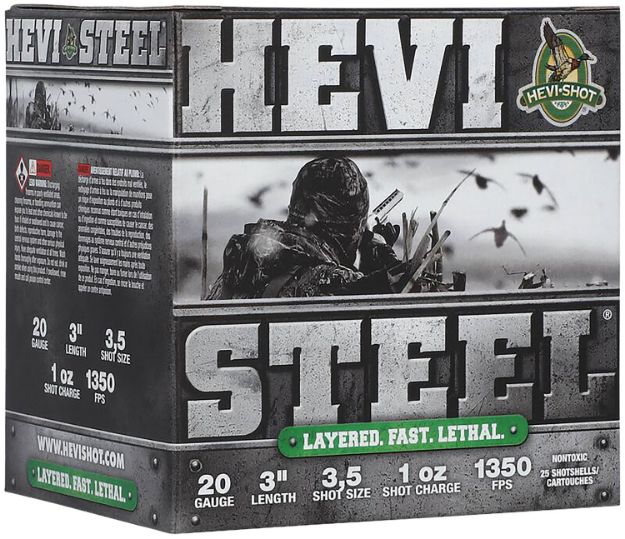 Picture of HEVI-Shot HS62035 HEVI-Steel Waterfowl 20Gauge 3" 1oz 3/5Shot 25 Per Box/10 Case