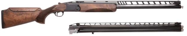 Picture of Charles Daly 930410 202 Unsingle Combo 12 Gauge Break Open 2.75" 2rd 32" Black Over/Under Vent Rib Barrel, Black Steel Receiver, Adj Cheek Riser Walnut Wood Stock