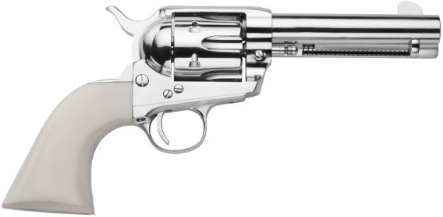 Picture of Traditions SAT73132FT 1873  45 Long Colt 6rd 5.50" Nickel White PVC Grip