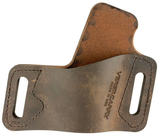 Picture of Versacarry WBOWB22 Protector S1 OWB Distressed Brown Leather Belt Slide Fits Browning Hi-Power Right Hand