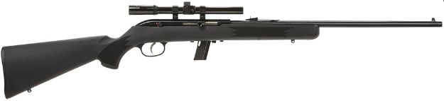 Picture of Savage Arms 40000 64 FXP 22 LR Caliber with 10+1 Capacity, 21" Barrel, Matte Blued Metal Finish, Matte Black Synthetic Stock & No AccuTrigger Right Hand (Full Size) Includes 4x15mm Scope