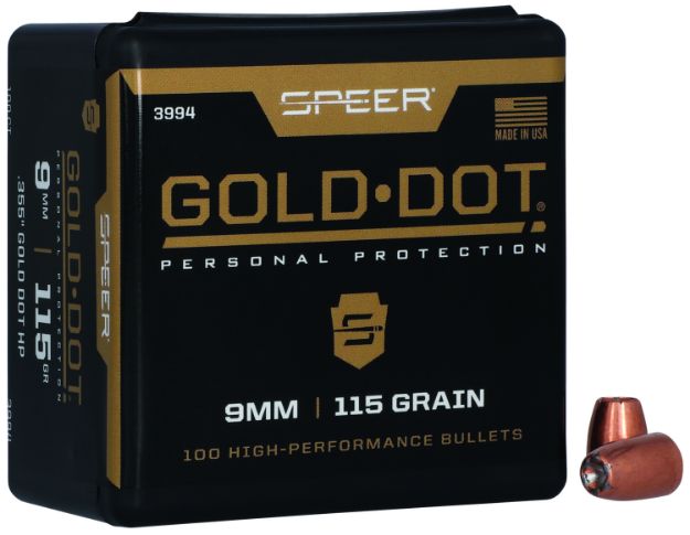 Picture of Speer 3994 Gold Dot Personal Protection 9mm 115gr Hollow Point 100 Per Box/5 Case