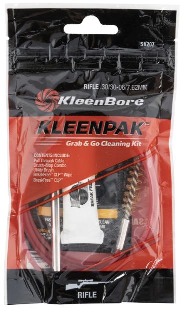 Picture of KleenBore SK20710 Grab & Go Cleaning Kit .30/ .30-06/ 7.62mm Cal Rifle 10 Per Pack