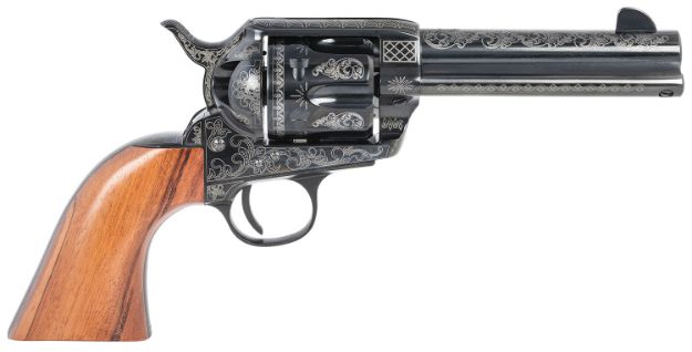 Picture of Pietta HF45LLE434NMBW 1873 Great Western II  Sports South Exclusive 45 Colt (Long Colt) 6rd 4.75" Blued Engraved Steel Barrel & Cylinder, Blued Engraved Steel Frame, Walnut Grip, Exposed Hammer