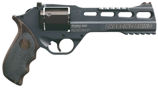 Picture of Chiappa Firearms 340314 Rhino 60DS Gen II 9mm Luger 6 Shot 6" Slate Cerakote Steel Black Barrel & Cylinder, Slate Cerakote Aluminum Frame, Black/Gray Finger Grooved  Laminate Grip, Exposed Hammer