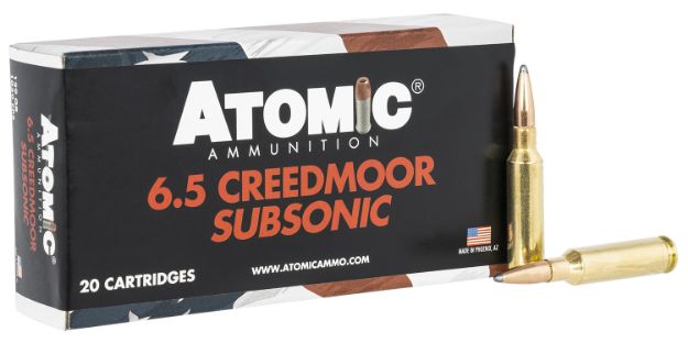 Picture of Atomic Ammunition 00482 Rifle Subsonic 6.5 Creedmoor 129 gr Jacket Hollow Point 20 Per Box/ 10 Case