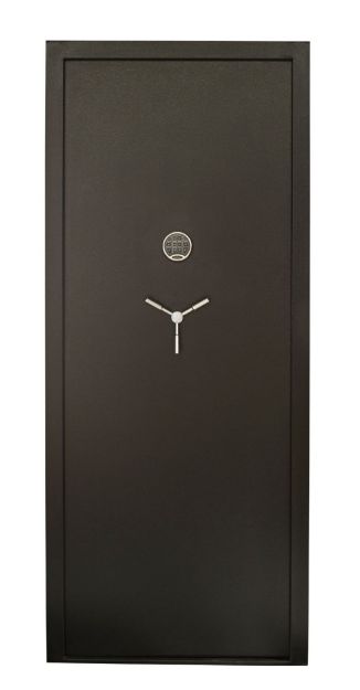 Picture of SnapSafe 75416 Vault Door  In-Swing Black 12 Gauge Steel 32.80"W x 81"H Access Code/Key Entry