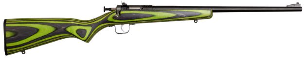 Picture of Crickett KSA2231 Youth  22 LR 1rd 16.12" Blued Barrel & Receiver, Fixed Front/Adjustable Rear Peep Sights, Green/Black Laminate Stock w/11.5" LOP, Rebounding Firing Pin Safety